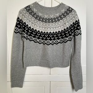 Gray Fairisle Apres Ski Sweater